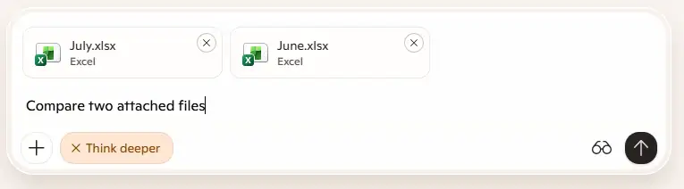 將 Excel 檔案傳送給 Copilot