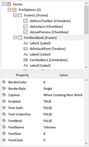 在 xlCompare 中瀏覽 VBA 工程內容